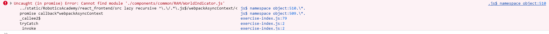 Module not found error - Unibotics issue 1219